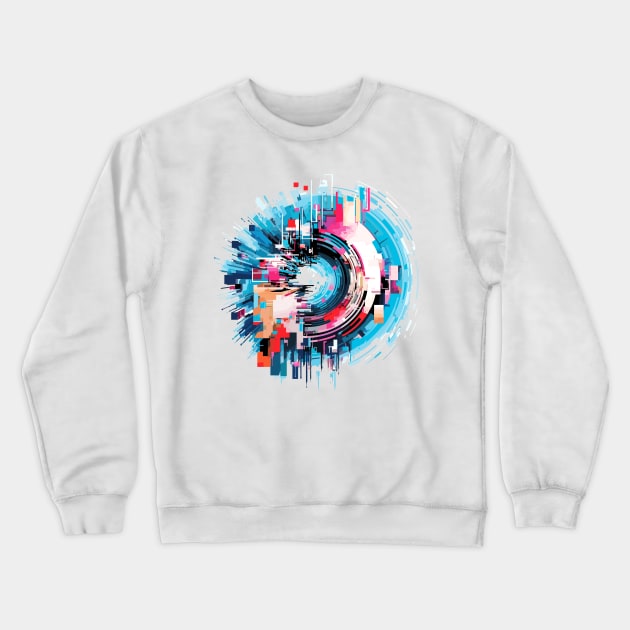 World City Circle Of Life Optimistic Fun Abstract Crewneck Sweatshirt by Cubebox